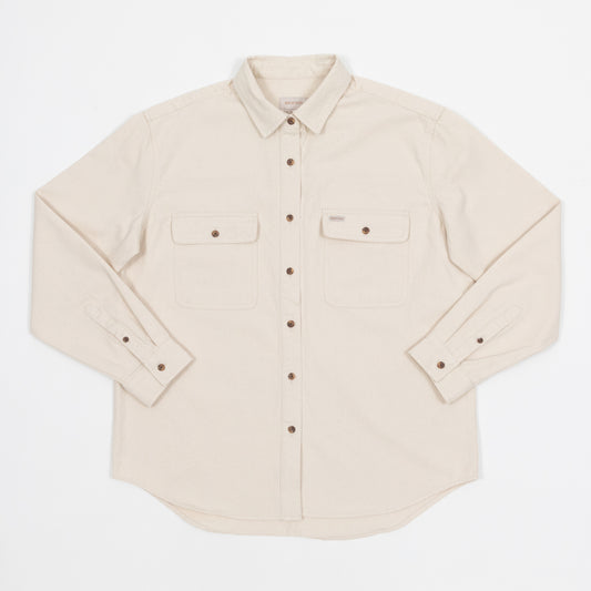 Womens BRIXTON Bowery Boyfriend Overshirt in CREAM