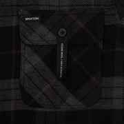 BRIXTON Bowery Flannel Check Shirt in BLACK & CHARCOAL