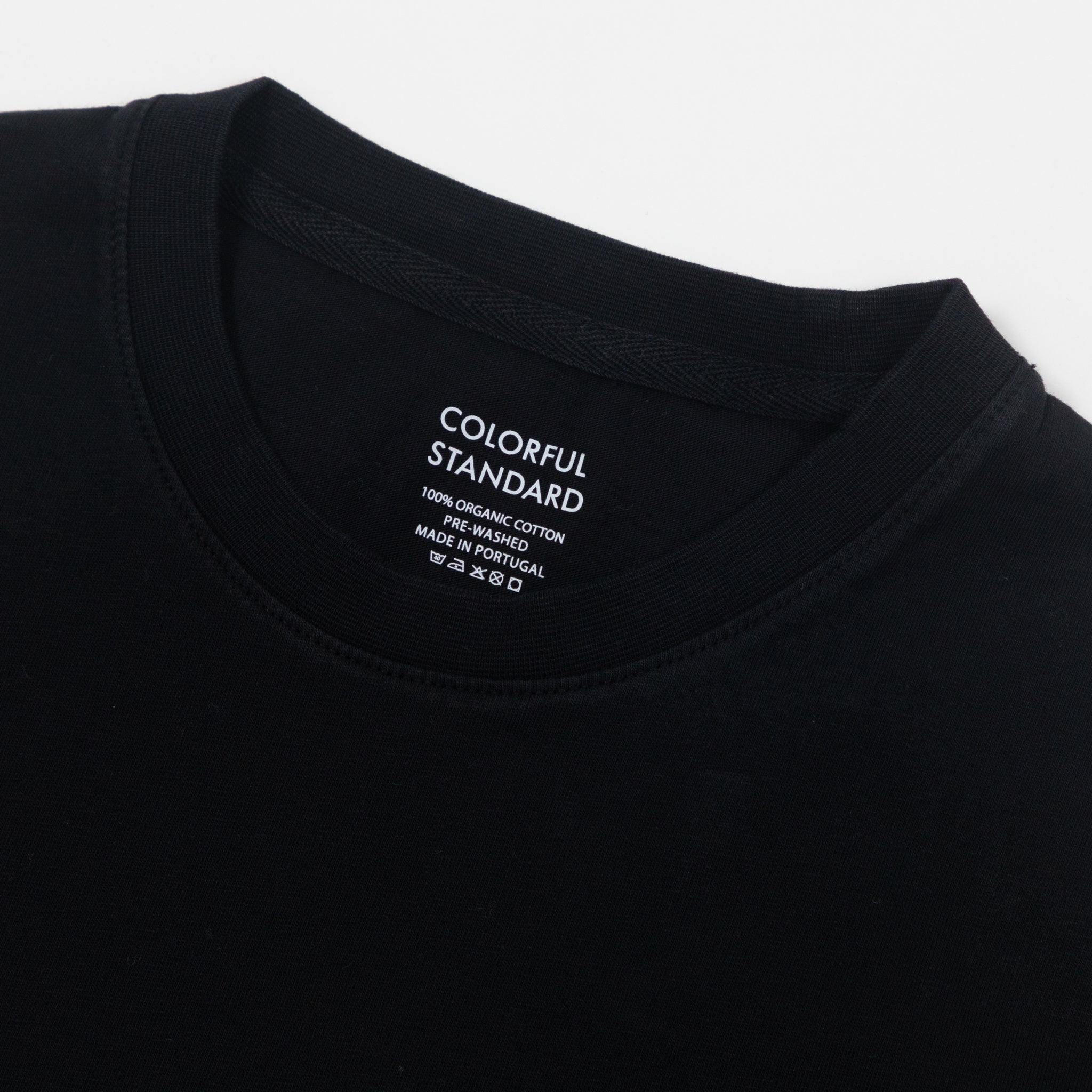 Womens COLORFUL STANDARD Boxy Crop Top in BLACK