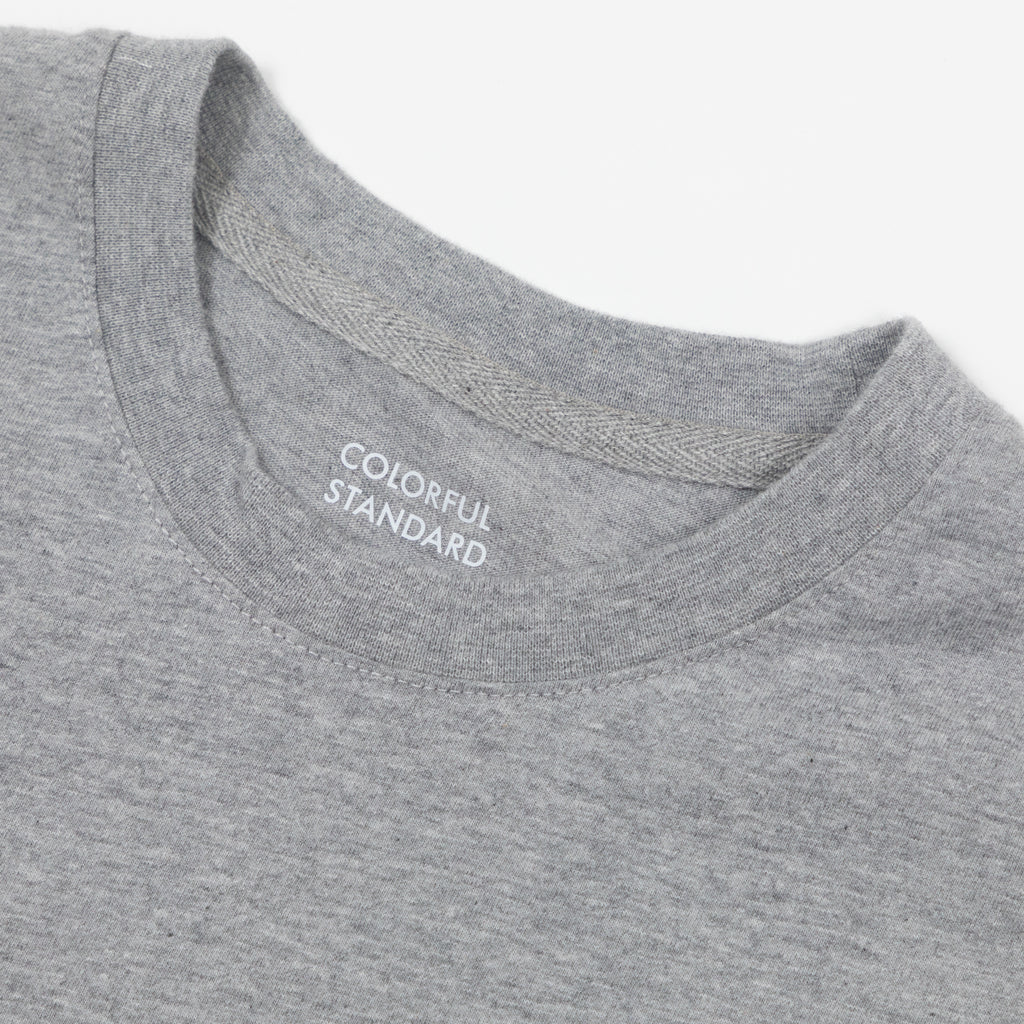 Womens COLORFUL STANDARD Boxy Crop Top in GREY