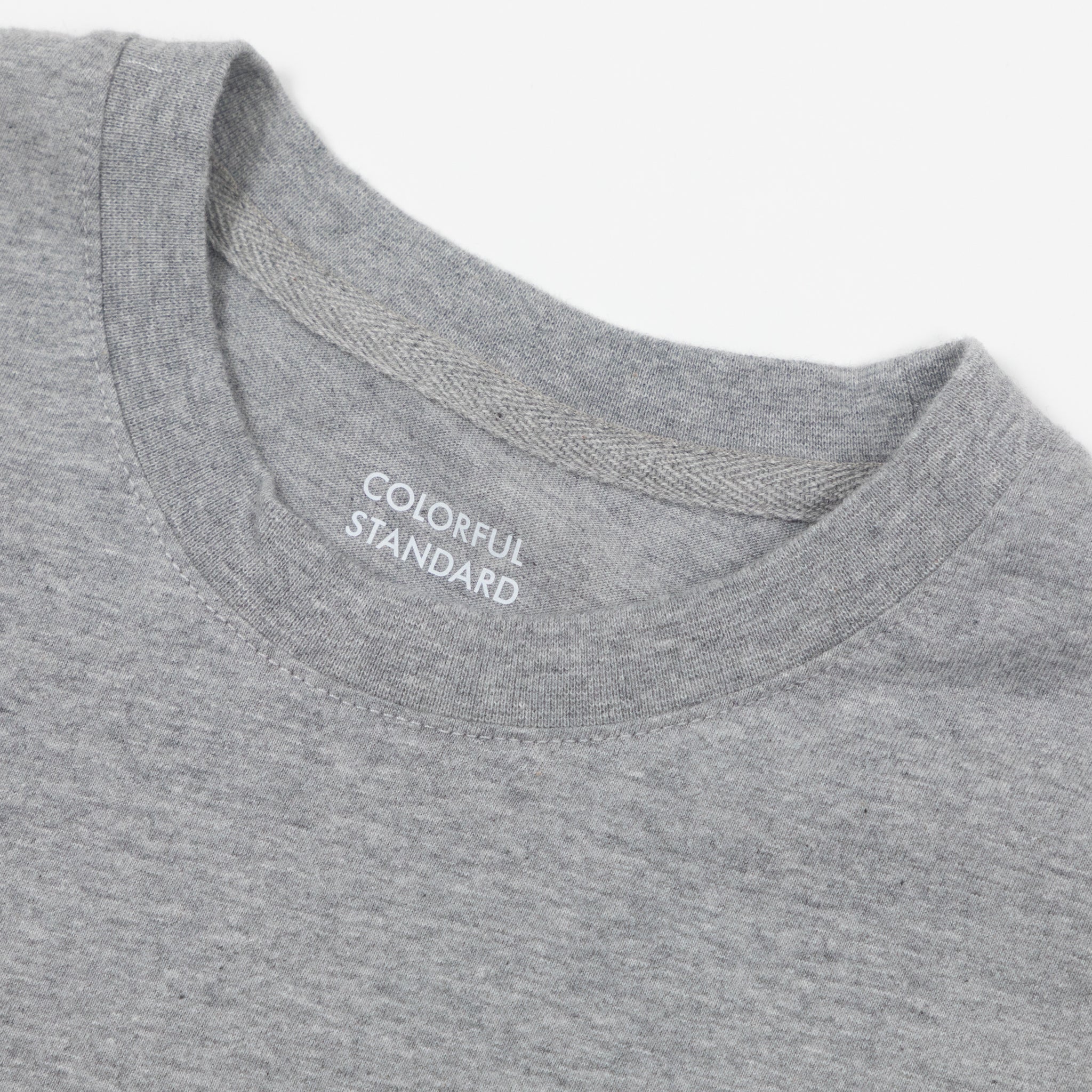 Womens COLORFUL STANDARD Boxy Crop Top in GREY