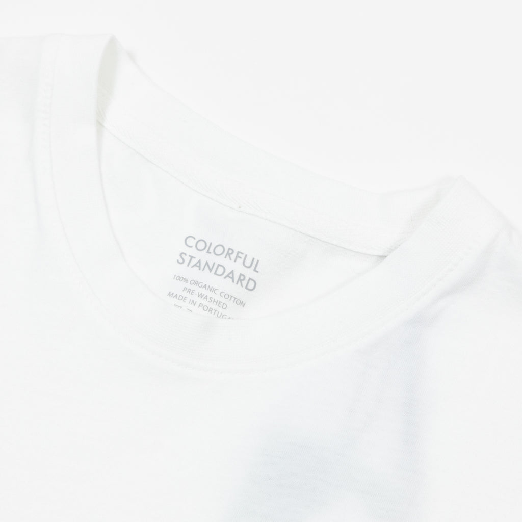 Womens COLORFUL STANDARD Boxy Crop Top in WHITE