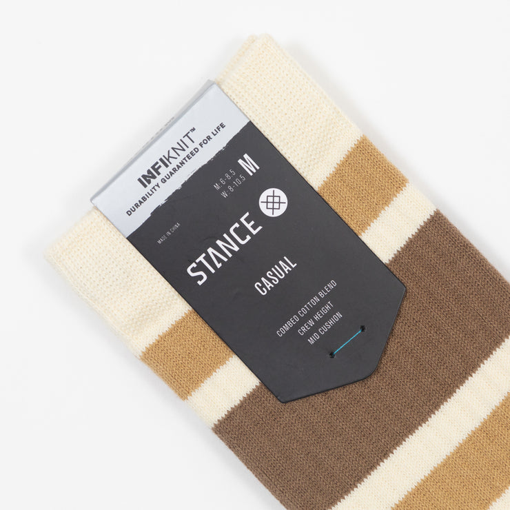 STANCE Boyd Staple Socks in CREAM & BROWN