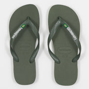 HAVAIANAS Brasil Logo Flip Flop in MOSS GREEN