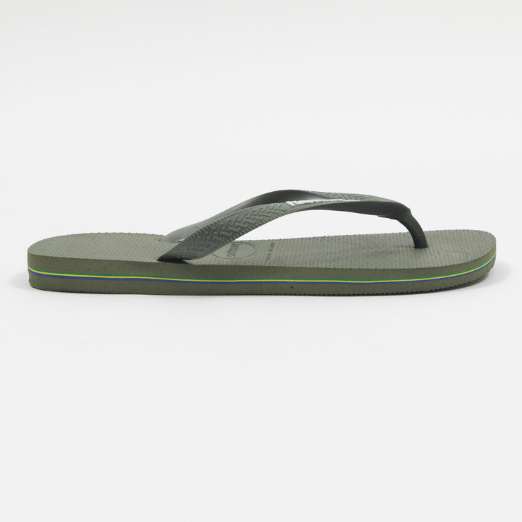 HAVAIANAS Brasil Logo Flip Flop in MOSS GREEN
