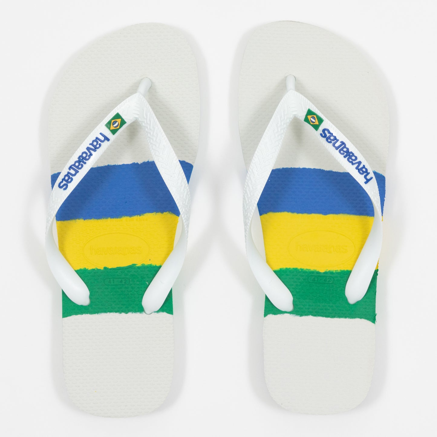 HAVAIANAS Brasil Tech Flip Flops in WHITE
