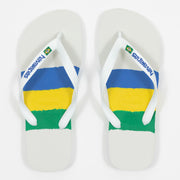HAVAIANAS Brasil Tech Flip Flops in WHITE
