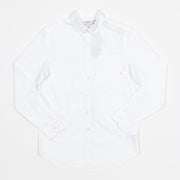 FARAH Brewer Casual Fit Pocket Long Sleeve Shirt in WHITE
