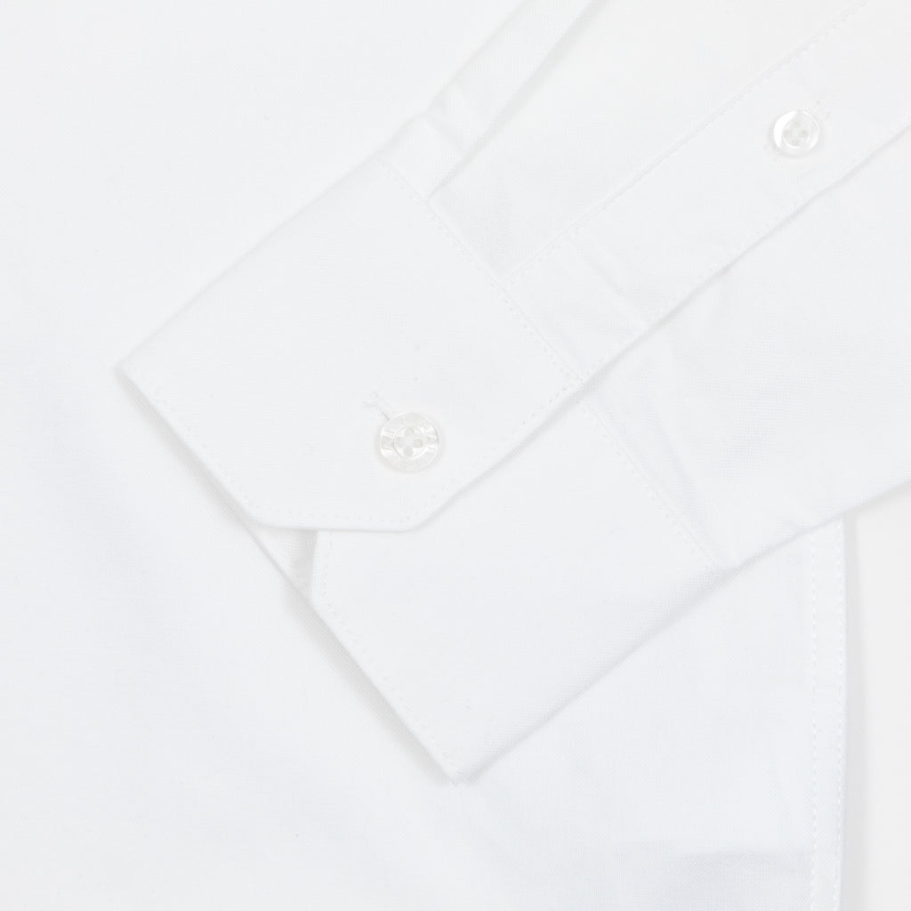 FARAH Brewer Casual Fit Pocket Long Sleeve Shirt in WHITE