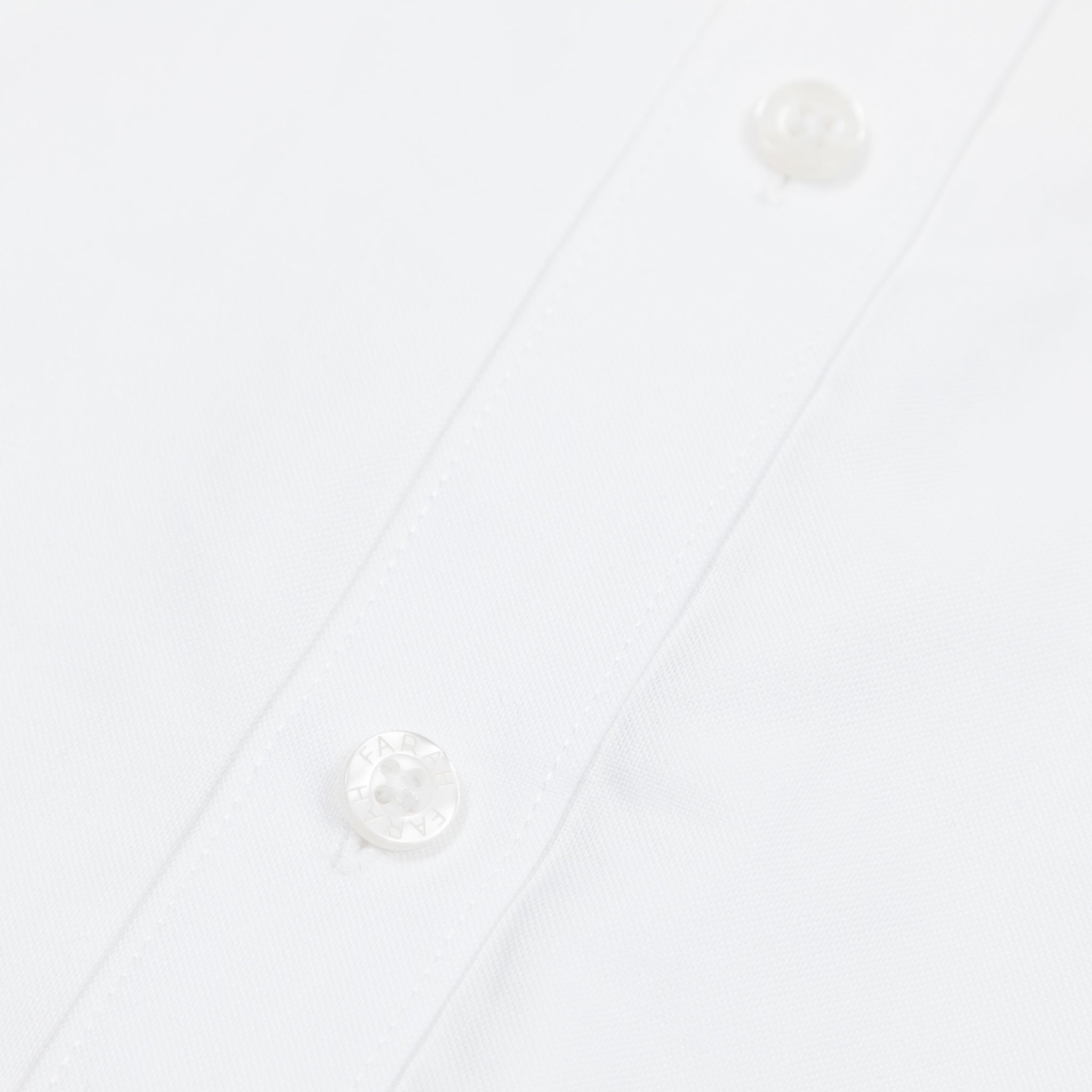 FARAH Brewer Casual Fit Pocket Long Sleeve Shirt in WHITE