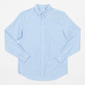 FARAH Brewer Pocket Long Sleeve Oxford Shirt in LIGHT BLUE