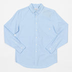 FARAH Brewer Pocket Long Sleeve Oxford Shirt in LIGHT BLUE