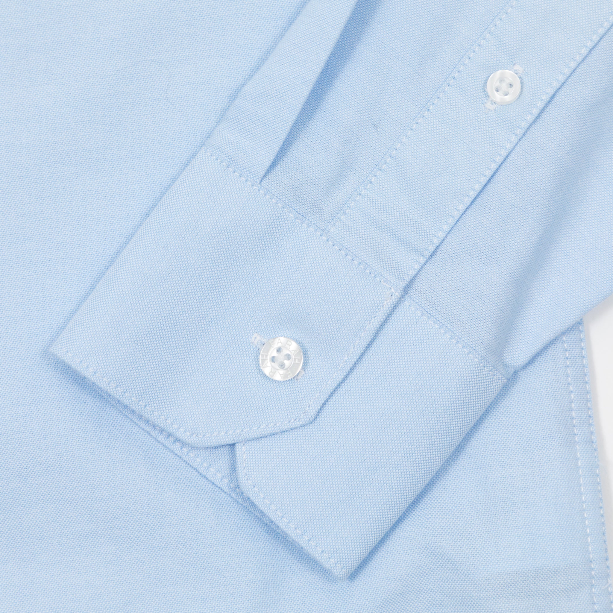 FARAH Brewer Pocket Long Sleeve Oxford Shirt in LIGHT BLUE