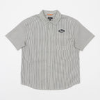 brixton builders short sleeve shirt black white front view