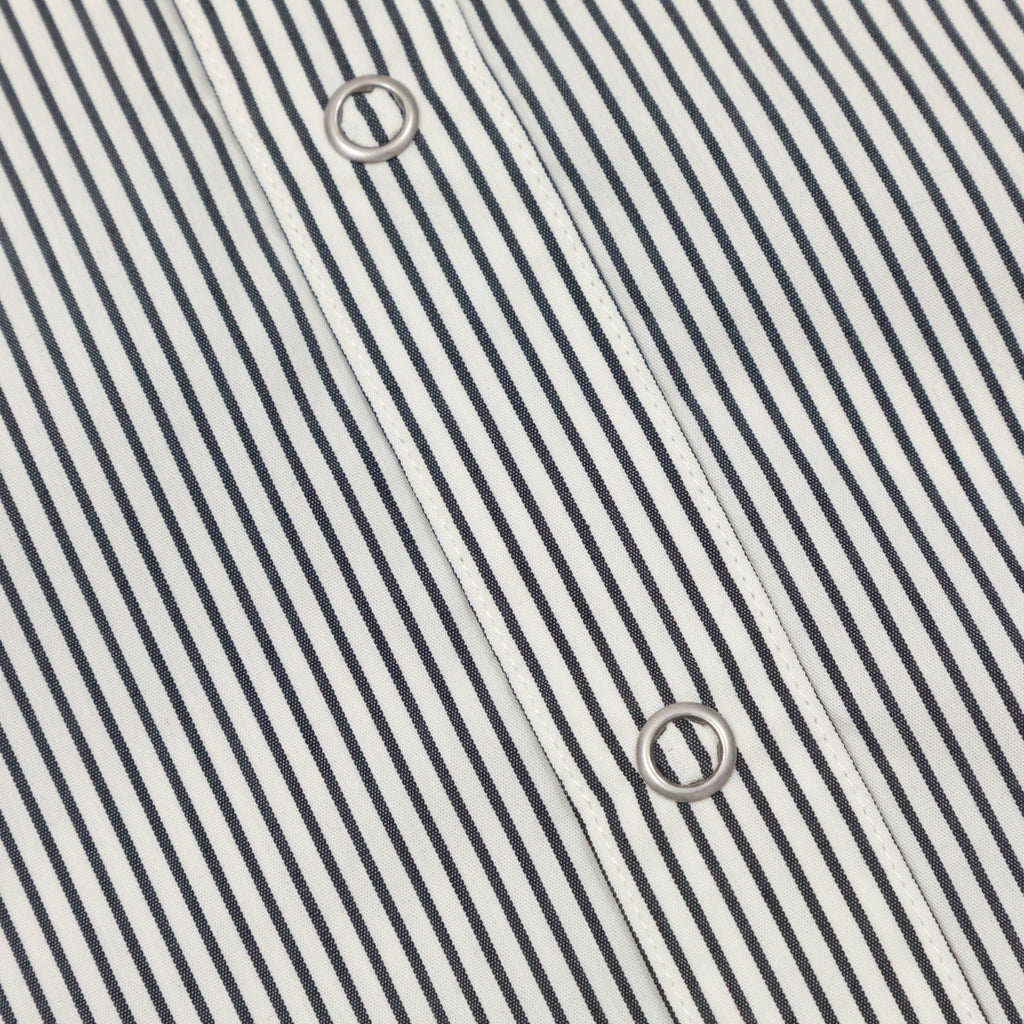 snap closure brixton short sleeve shirt black white striped