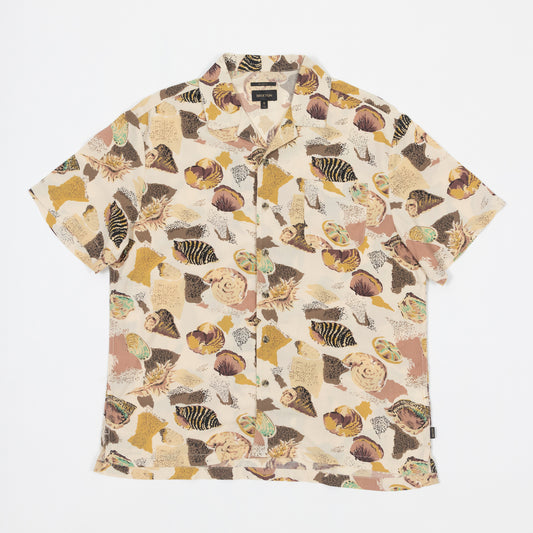 BRIXTON Bunker Short Sleeve Shirt in BEIGE