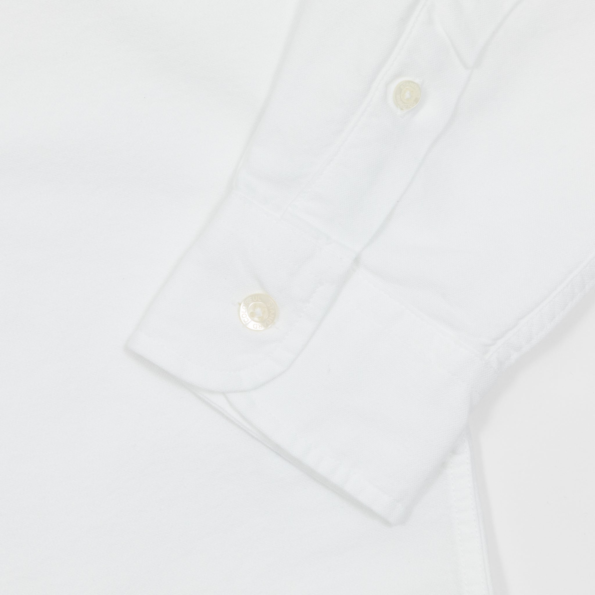 COLORFUL STANDARD Button Down Long Sleeve Shirt in WHITE