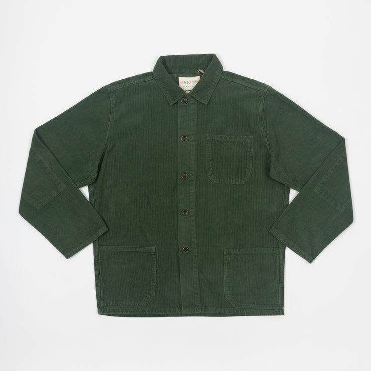 USKEES Buttoned Cord Overshirt in GREEN
