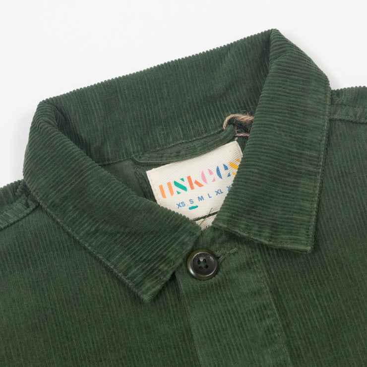 USKEES Buttoned Cord Overshirt in GREEN