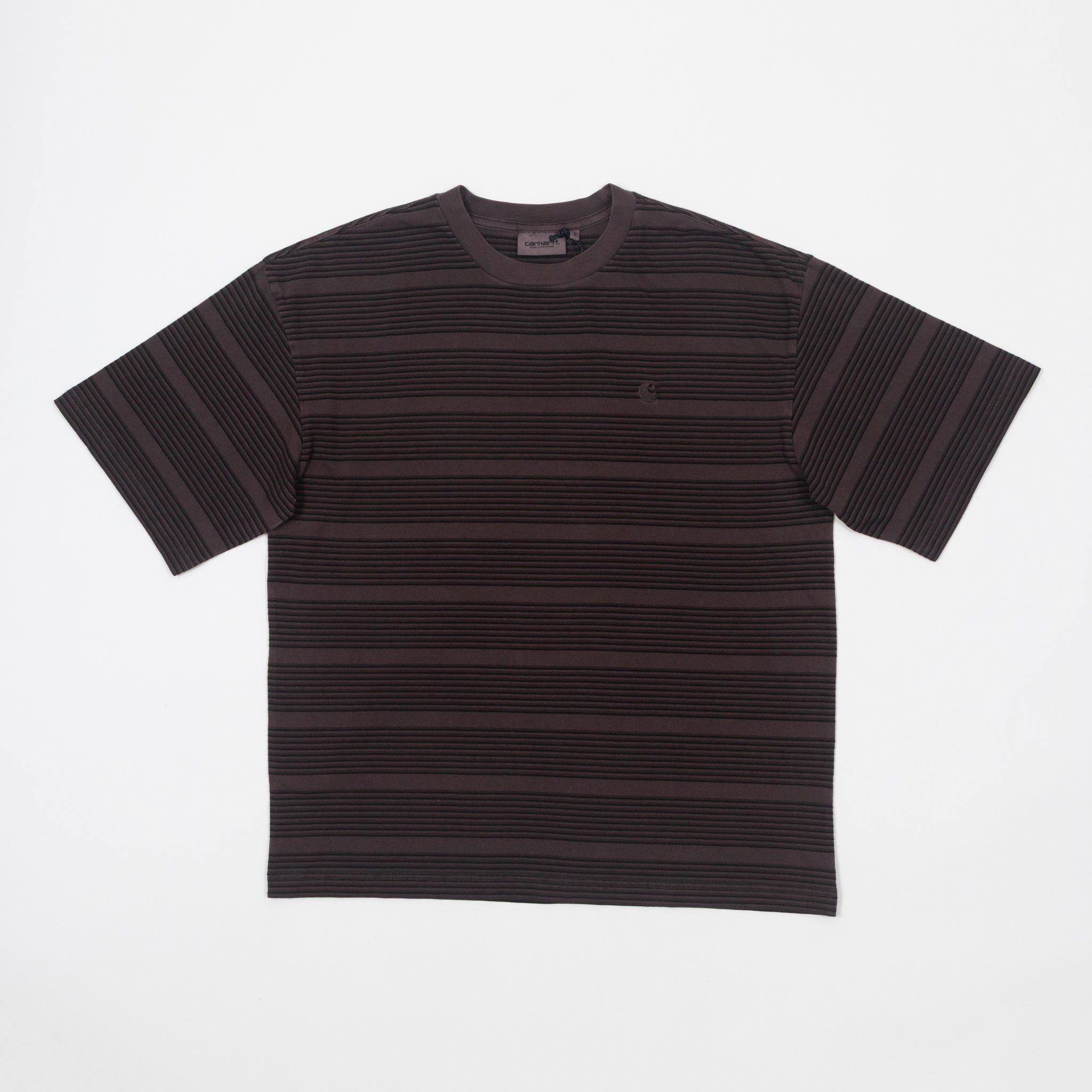 CARHARTT Hanson Short Sleeve Striped T-Shirt in PALISANDER