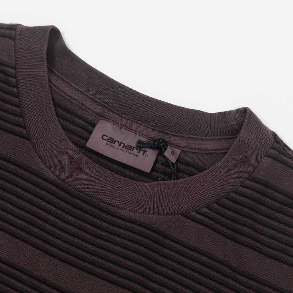 CARHARTT Hanson Short Sleeve Striped T-Shirt in PALISANDER
