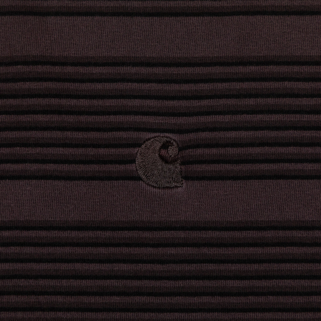 CARHARTT Hanson Short Sleeve Striped T-Shirt in PALISANDER