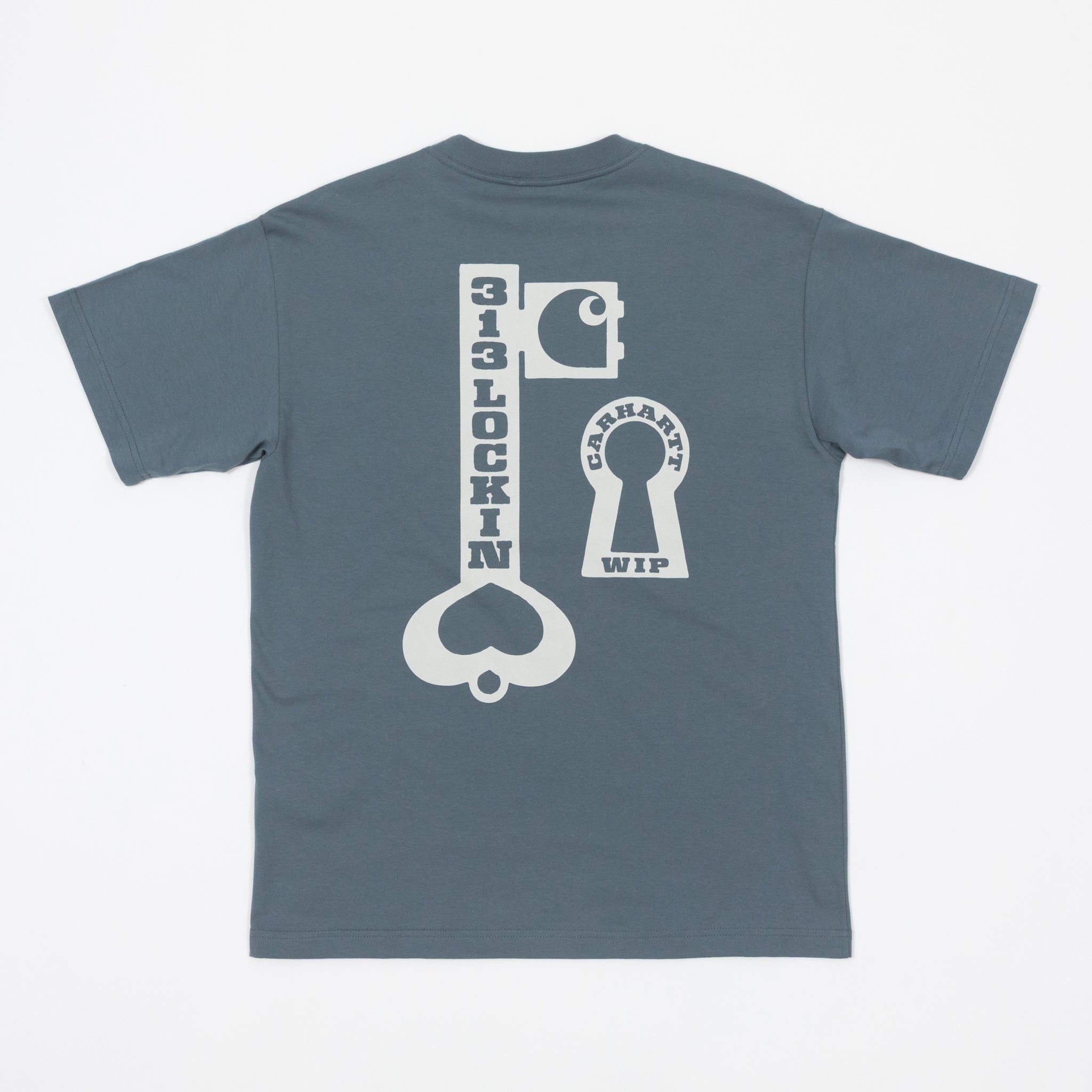 CARHARTT WIP Locked Short Sleeve T-Shirt in COZY BLUE