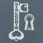 CARHARTT WIP Locked Short Sleeve T-Shirt in COZY BLUE