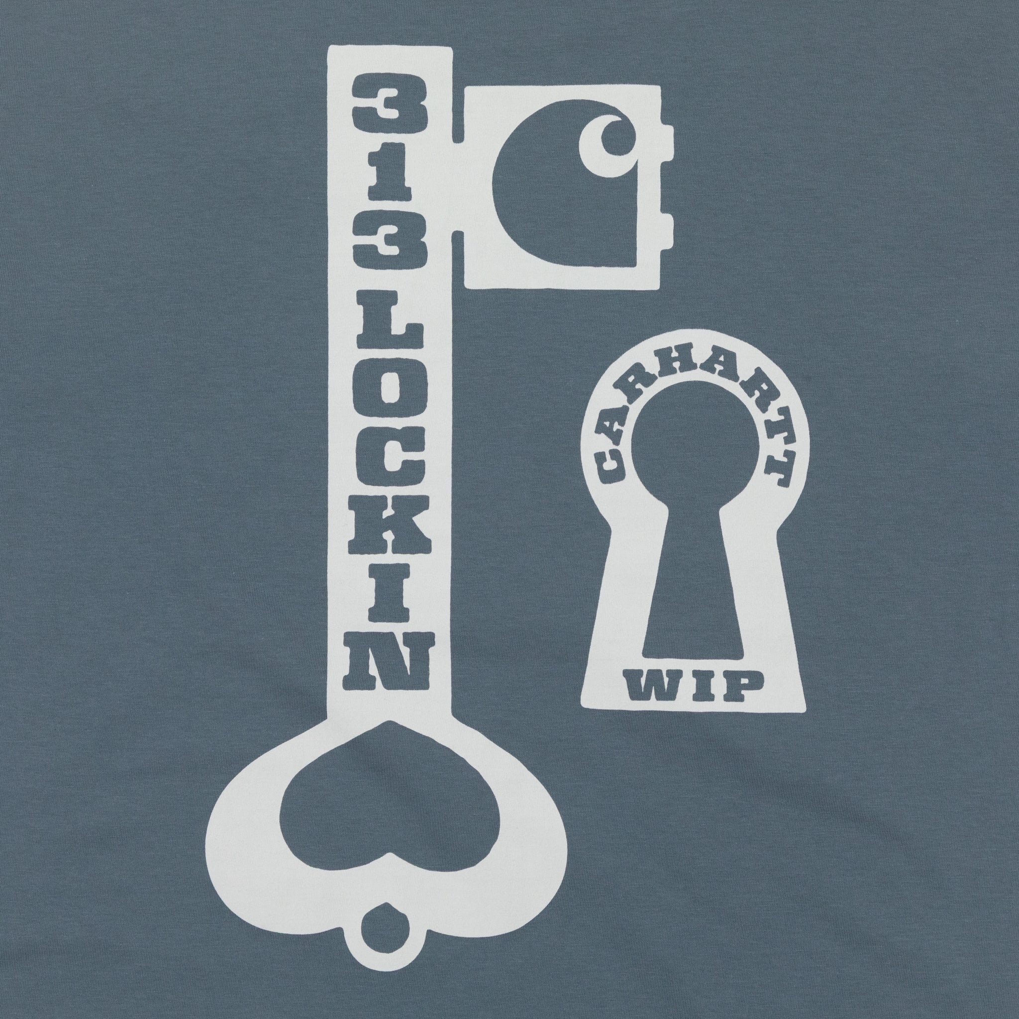 CARHARTT WIP Locked Short Sleeve T-Shirt in COZY BLUE