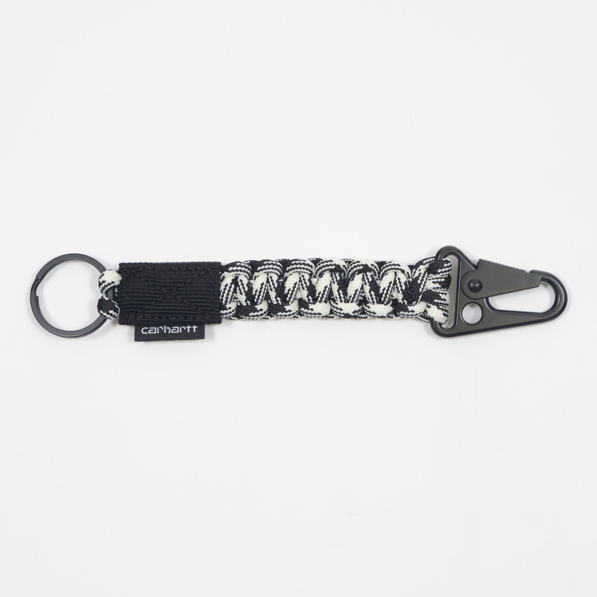 CARHARTT WIP Rope Keychain in Black & White