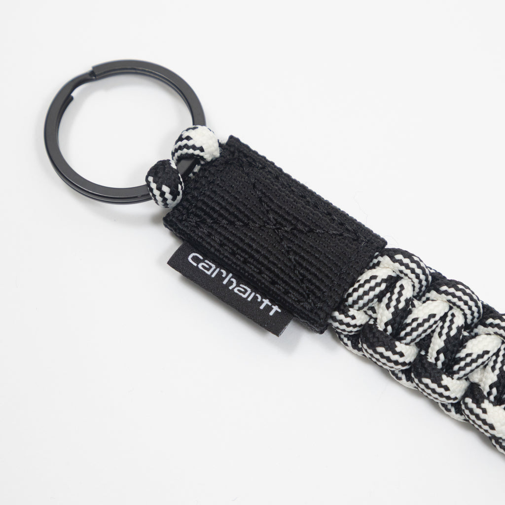 carhartt-wip-rope-keychain-black-white — side profile