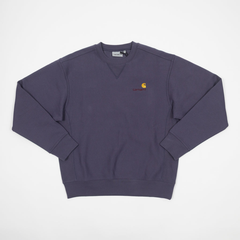 CARHARTT WIP American Script Sweatshirt in Shady Purple — main view
