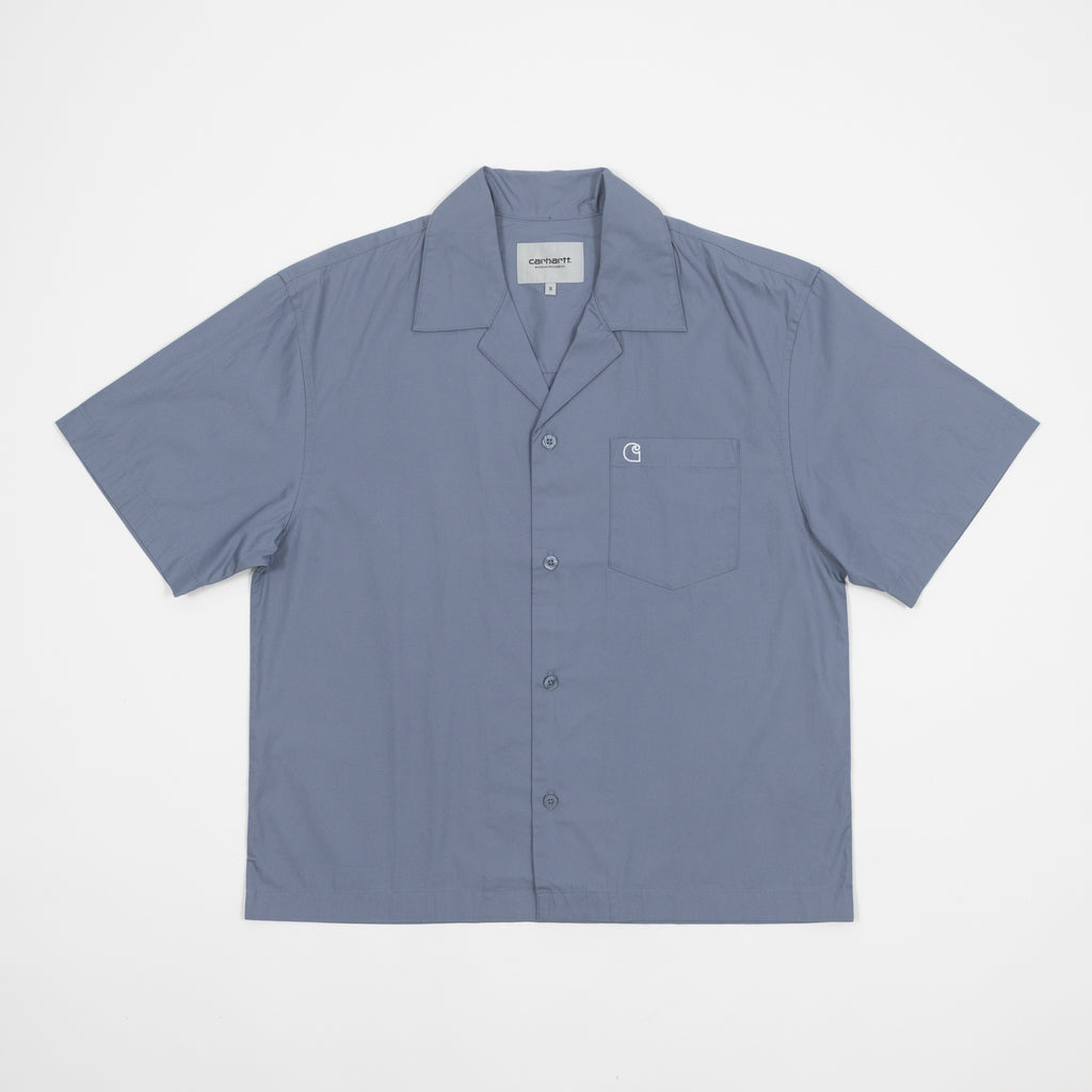 CARHARTT WIP Kendry Short Sleeve Shirt in Shady Blue