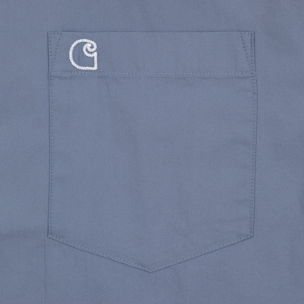 CARHARTT WIP Kendry Short Sleeve Shirt in Shady Blue