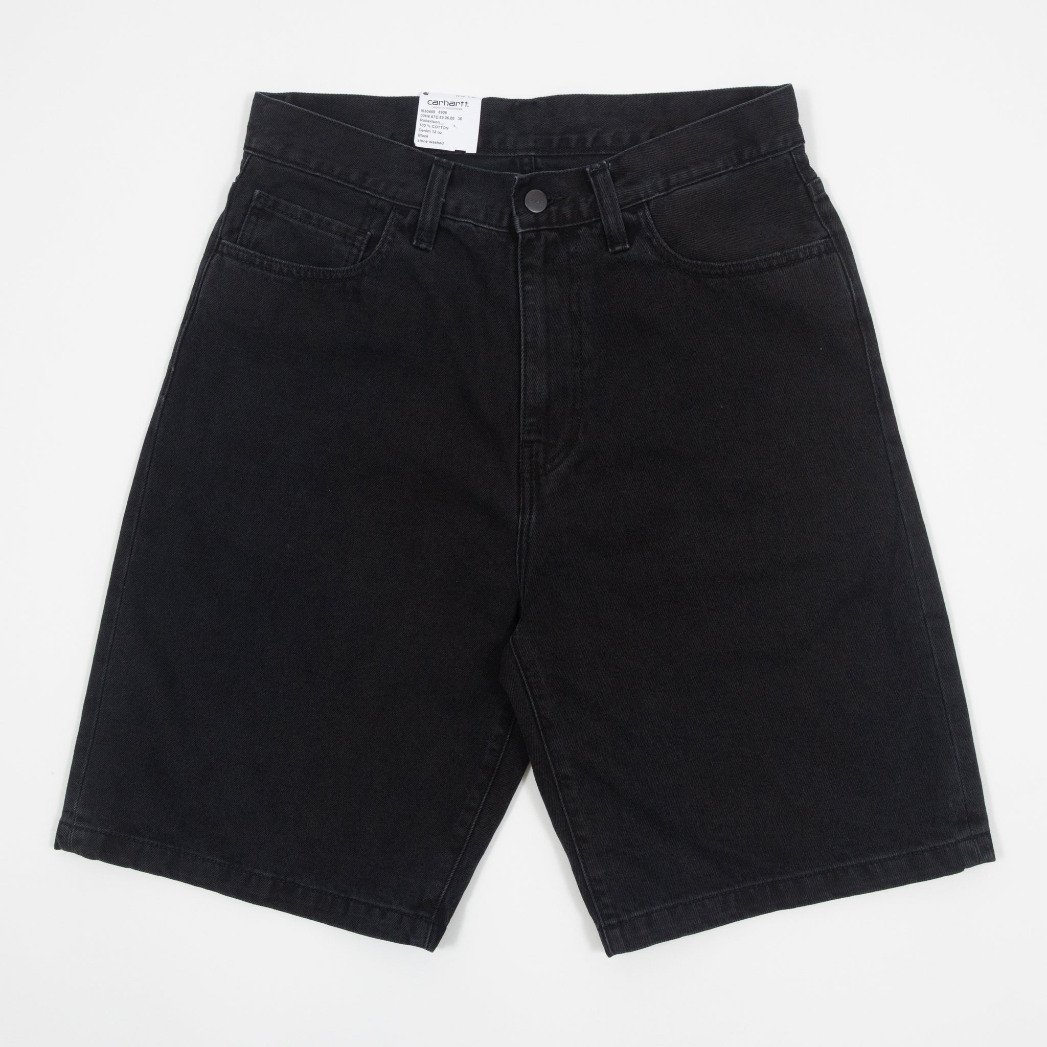 CARHARTT WIP Landon Short in Stone Washed Black