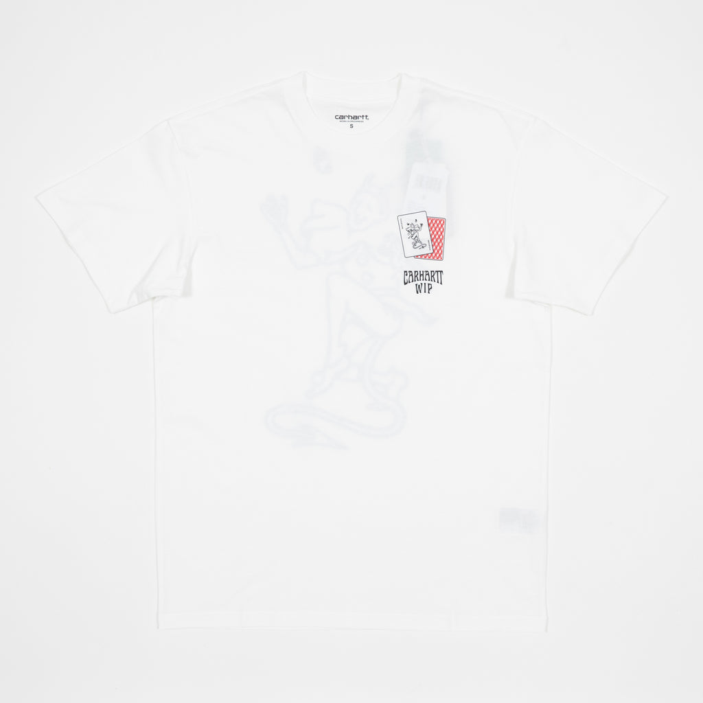 CARHARTT WIP Playing Cards T-Shirt in White — main view