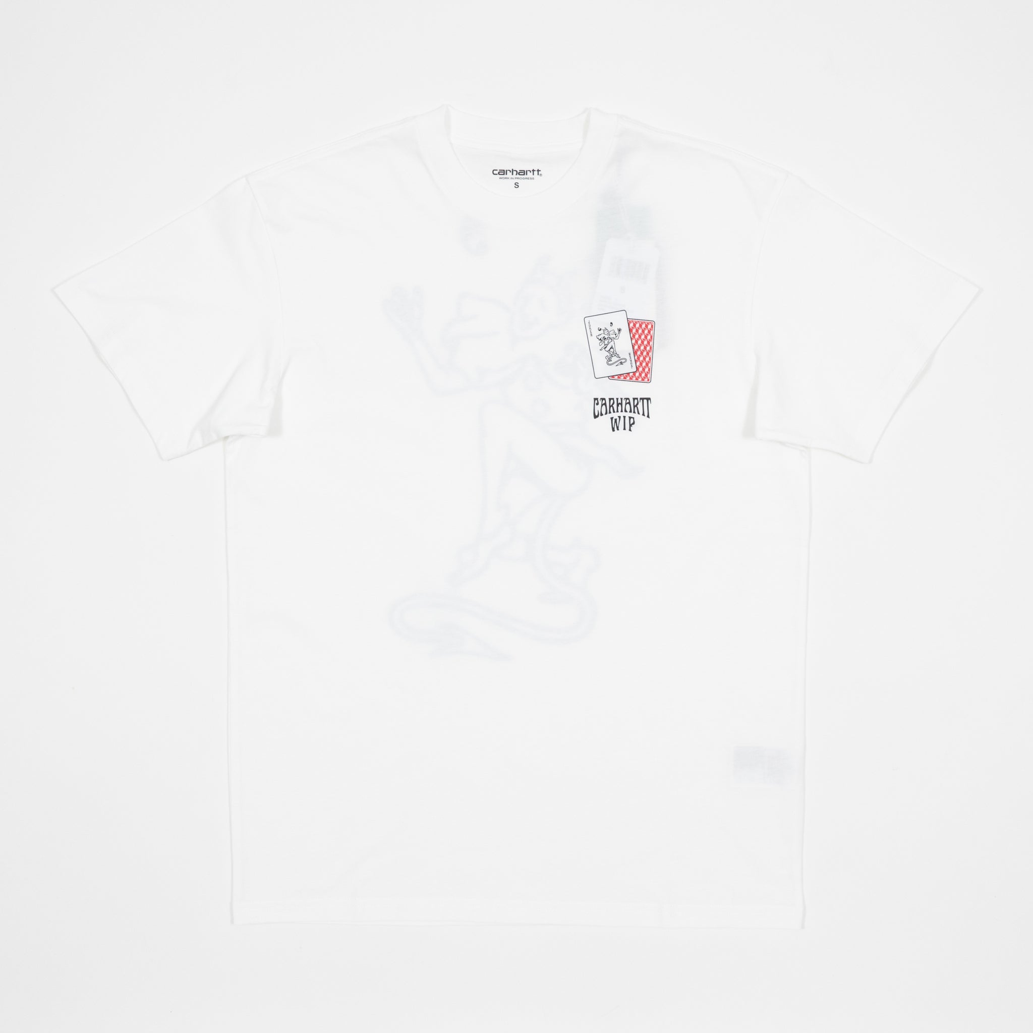 CARHARTT WIP Playing Cards T-Shirt in White — main view