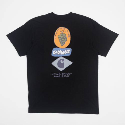 CARHARTT WIP Stacked Grapes T-Shirt in Black