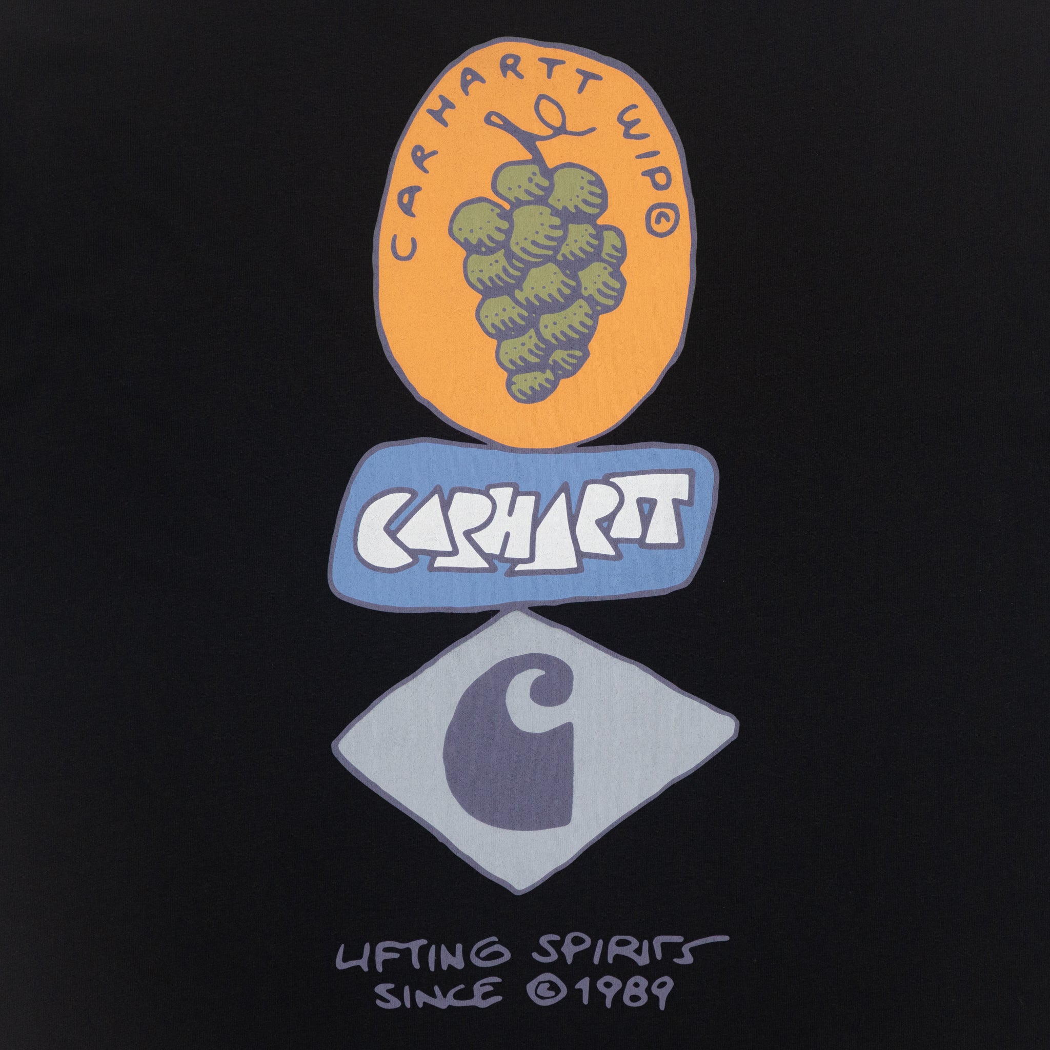 CARHARTT WIP Stacked Grapes T-Shirt in Black