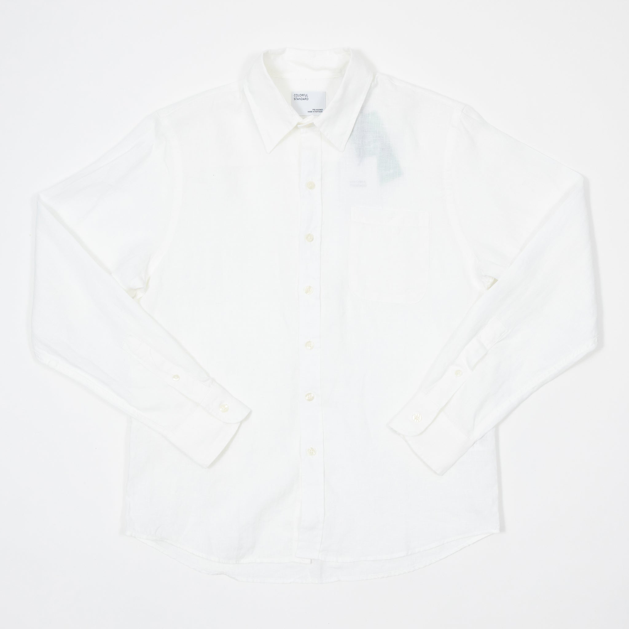 COLORFUL STANDARD Linen Shirt in Optical White