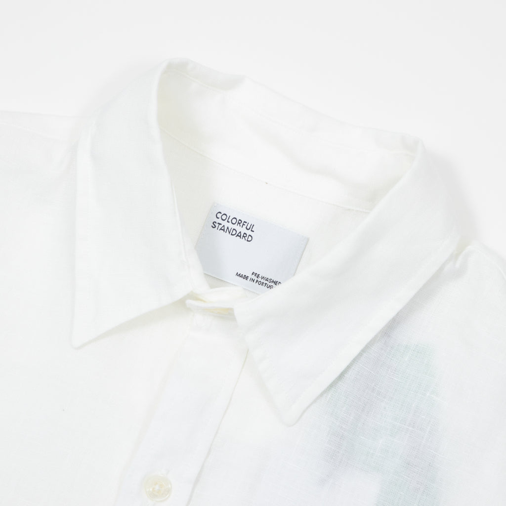COLORFUL STANDARD Linen Shirt in Optical White