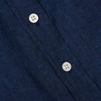 COLORFUL STANDARD Linen Short Sleeve Shirt in Marine Blue