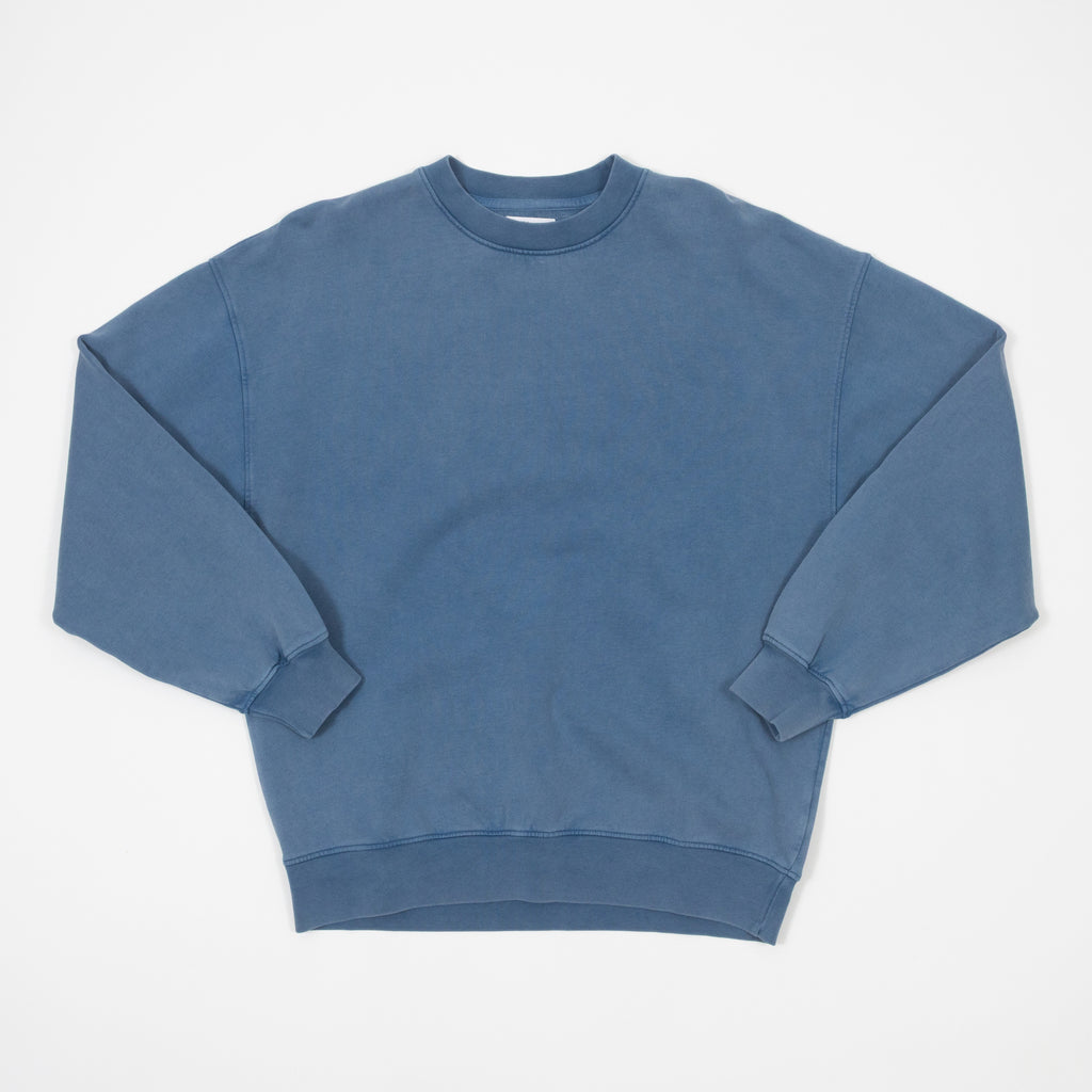 COLORFUL STANDARD Oversized Crew in Faded Indigo