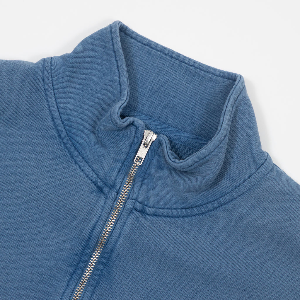 COLORFUL STANDARD Organic Quarter Zip in Faded Indigo