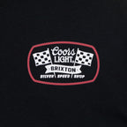 BRIXTON X COORS LIGHT Pit Stop Hoodie in BLACK
