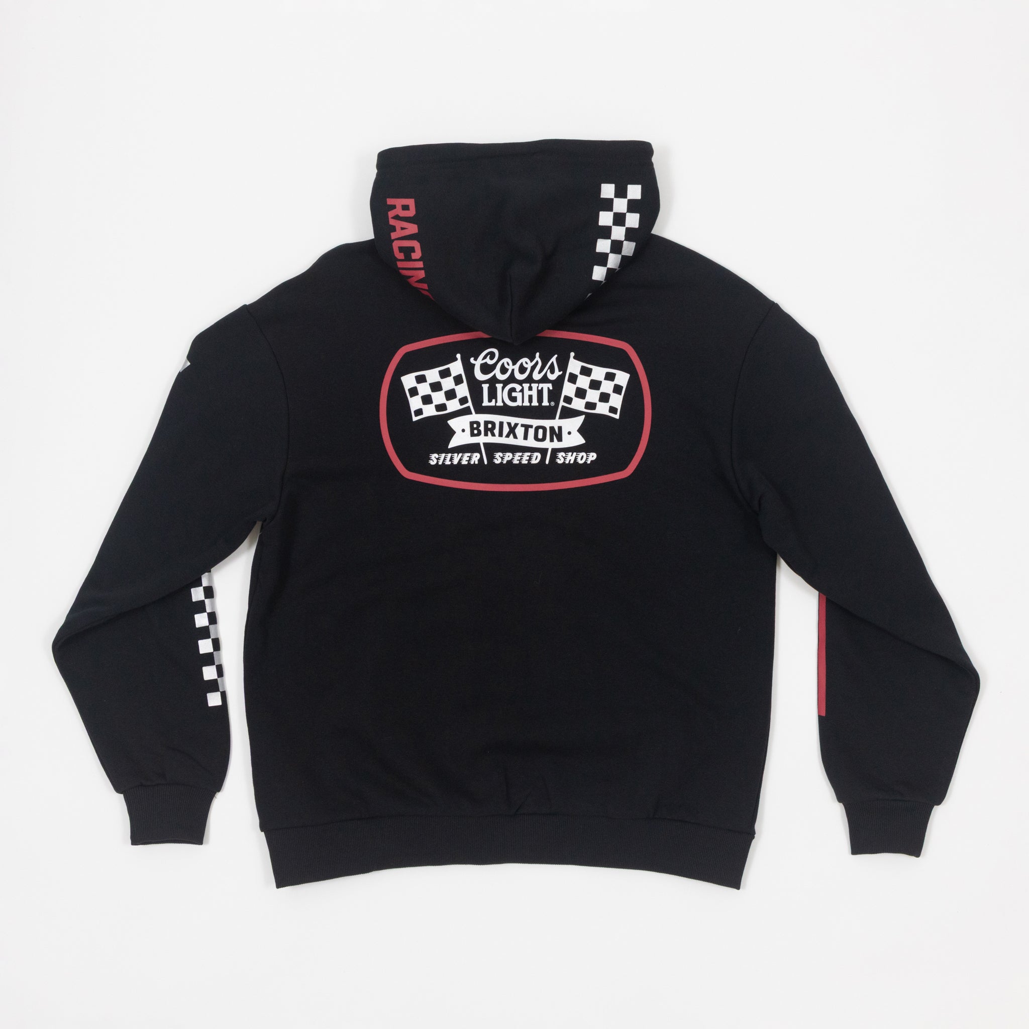 BRIXTON X COORS LIGHT Pit Stop Hoodie in BLACK