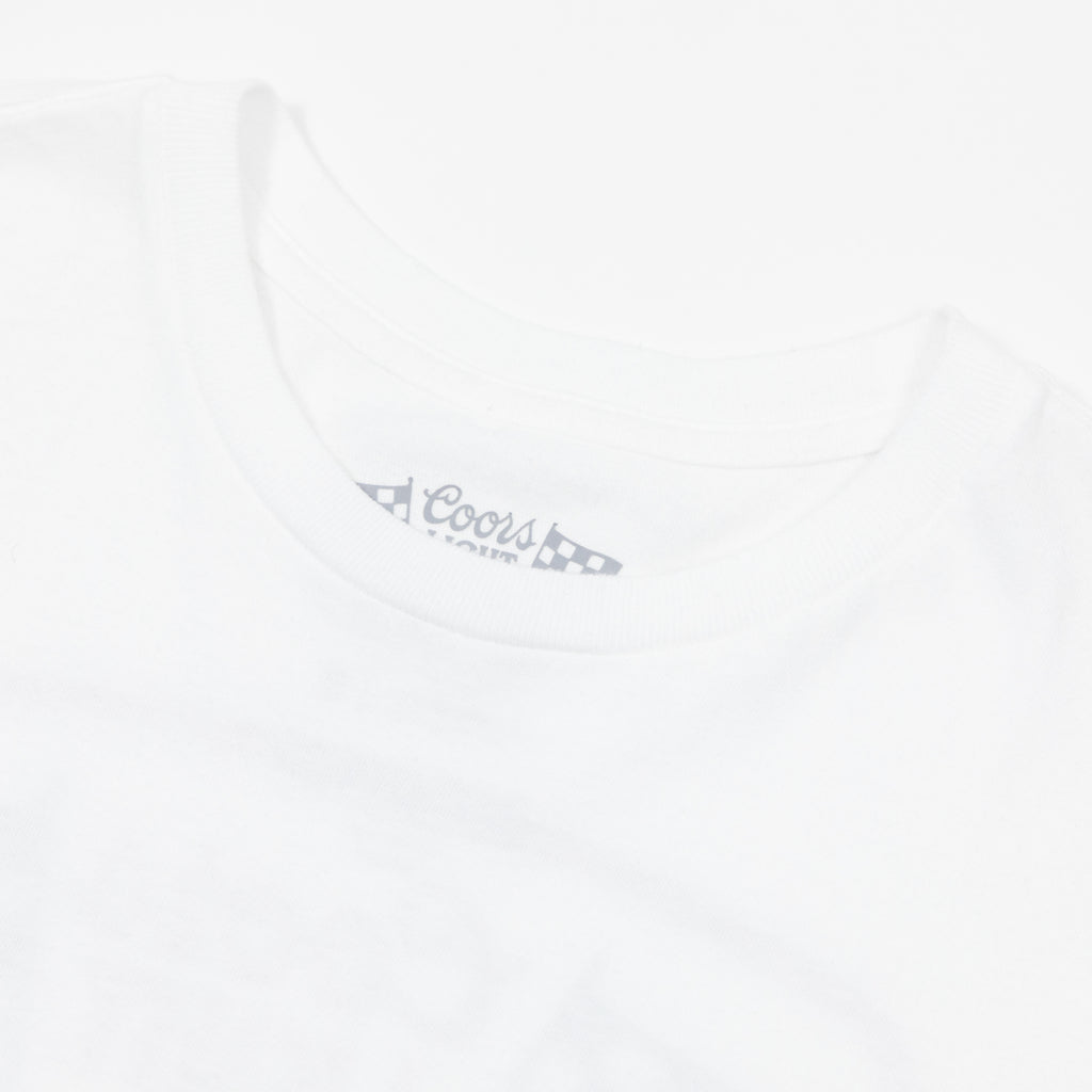 BRIXTON X COORS LIGHT Pit Stop Short Sleeve T-Shirt in WHITE