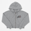 Womens BRIXTON X COORS LIGHT Silver Speed Hoodie in HEATHER GREY