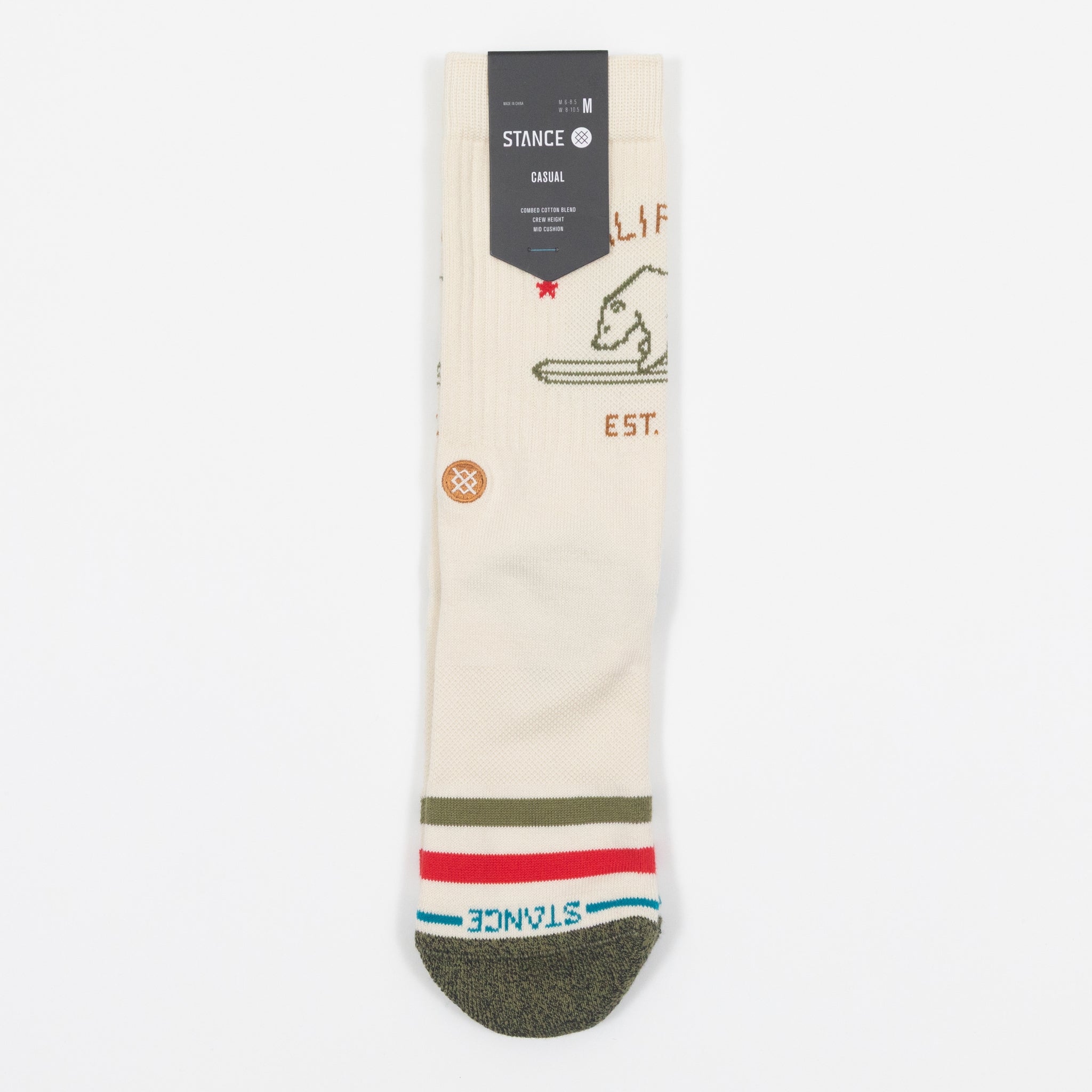 STANCE California Republic 2 Socks in OFF WHITE