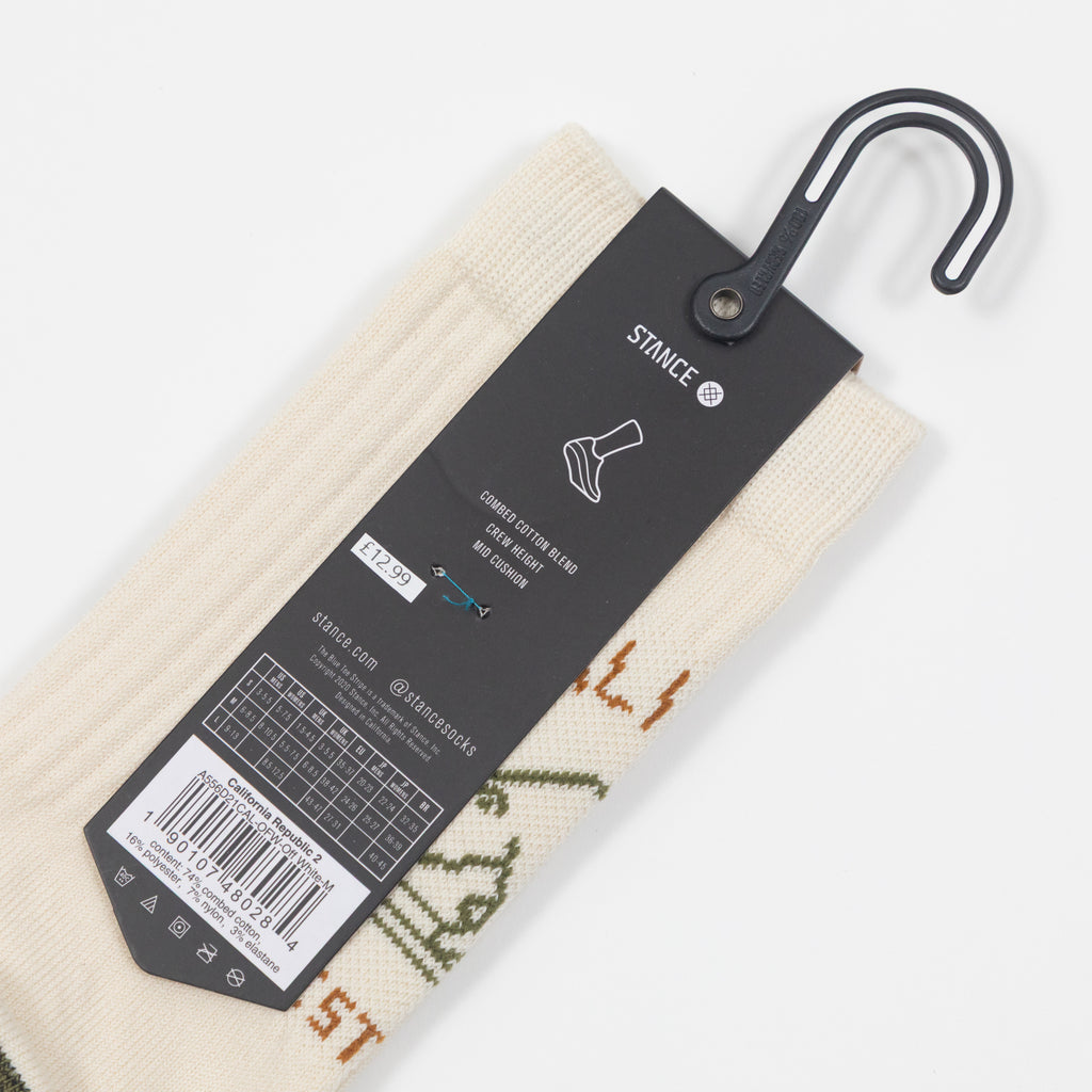 STANCE California Republic 2 Socks in OFF WHITE